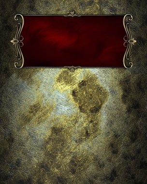 eski doku ile kırmızı tabela ile altın trim