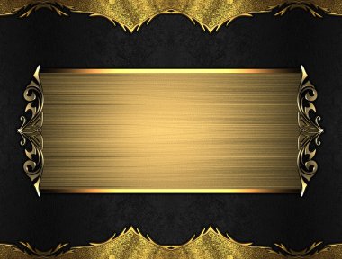 siyah arka plan ile bir güzel bitirmek ve altın tabela altın kenarları ile.