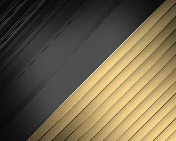 Elegant black background with gold ribbons. — Stock Photo, Image