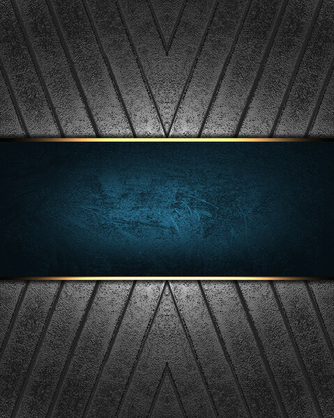 Абстрактный железный фон с голубой плитой
