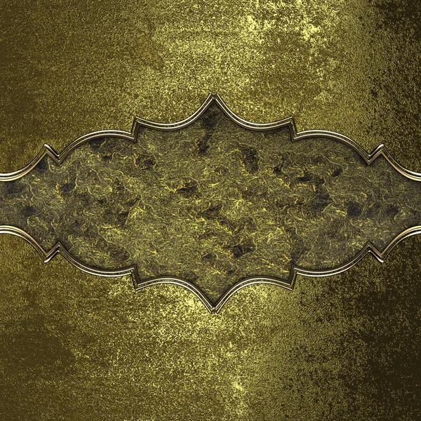 Goldener abstrakter Hintergrund mit goldenem Namensschild — Stockfoto