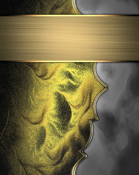 Texture gialla con bordo in ferro, con motivo sui bordi — Foto Stock