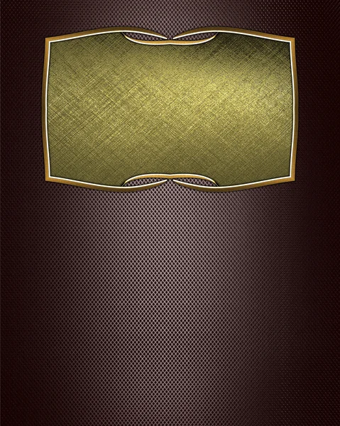 Bruin textuur met gouden naamplaatjes met een mooie afwerking — Stockfoto