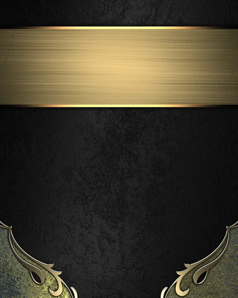 altın plaka ile sarı köşeleri siyah arka plan