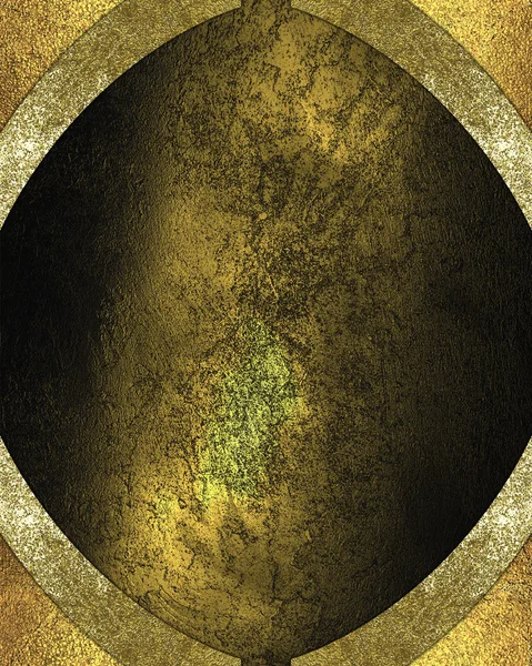 Grunge koyu sarı arka plan altın kenarlı — Stok fotoğraf