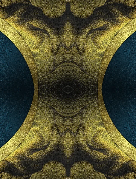 抽象暗黄色背景与蓝色凹槽的边缘上 — 图库照片