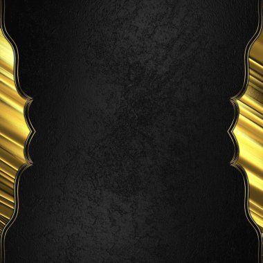 altın siyah arka plan ile altın trim kenarlı