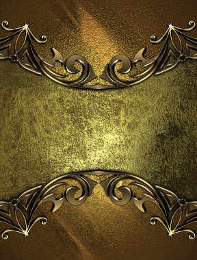 güzel bir altın plaka altın desenli sarı doku