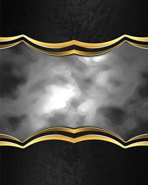 tasarım şablonu - siyah arka plan metin için metal plaka ile