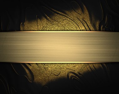 zarif altın arka plan ve tabela altın trim ile