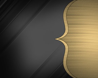 Altın plakalı siyah doku arka plan.