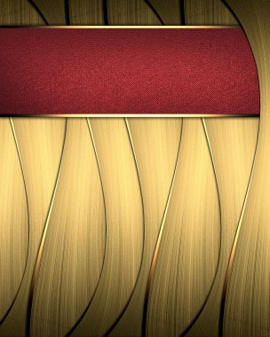 Altın trim ve altın plaka dizili altın arka plan