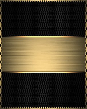 Altın plakalı siyah doku. tasarım şablonu