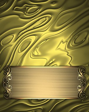 altın arka plan bir plaka altın trim