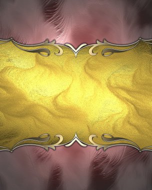 tasarım şablonu. Altın sarı etiketli bir pembe bir arka plan kesme.