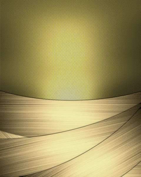 Fundo abstrato dourado com fitas de ouro para escrever — Fotografia de Stock