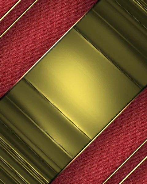 Elegante fundo abstrato ouro e bordas vermelhas com guarnição de ouro — Fotografia de Stock