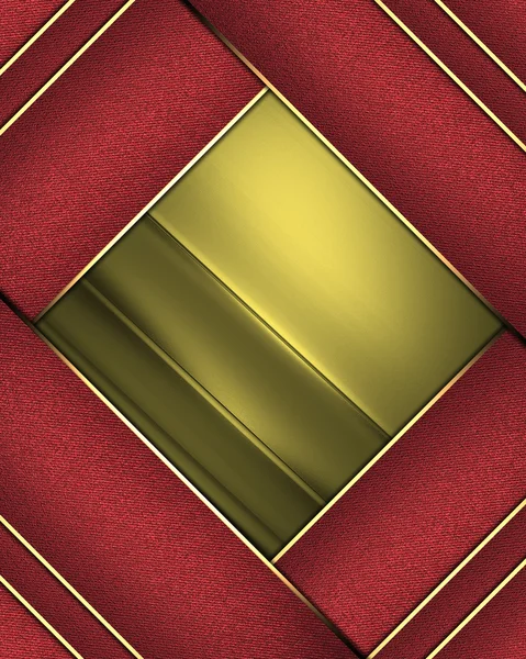 Eleganter goldener abstrakter Hintergrund und rote Kanten mit Goldbesatz — Stockfoto