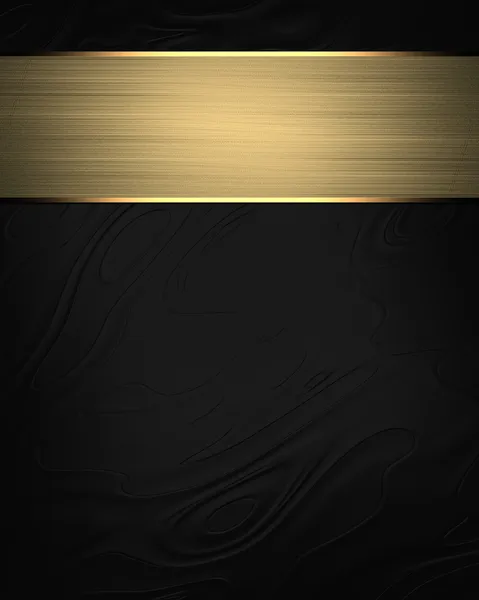 siyah arka plan ile bir tabak altın trim