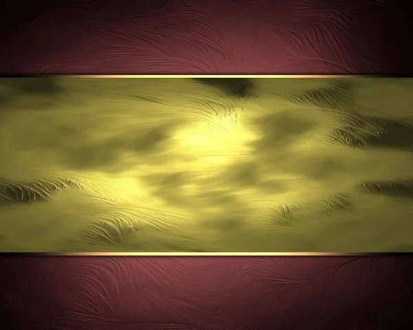 Red abstract background with abstract gold plate — Stock Photo, Image