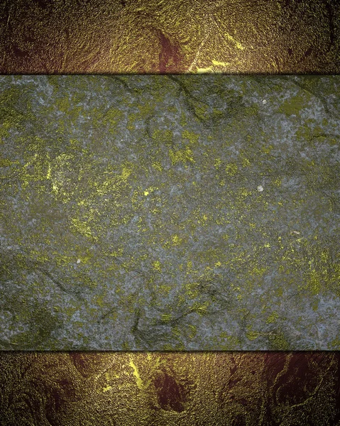 Textura de oro grunge abstracta con placa de identificación gris . — Foto de Stock