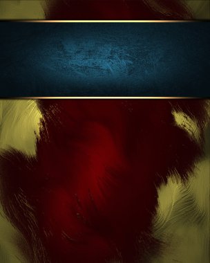 eski püskü kırmızı arka plan mavi kurdele ile. tasarım şablonu