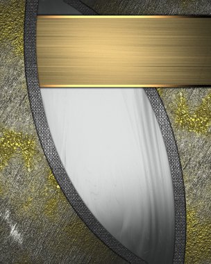 grunge kenarları altın şerit ile metal arka plan