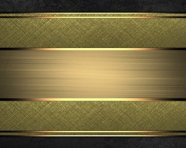 siyah bir arka plan metin için farklı altın bantları