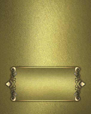 Altın trim altın isim levhası ile altın doku