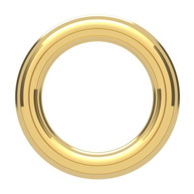 altın yüzük boşaltmak torus üzerinde beyaz izole