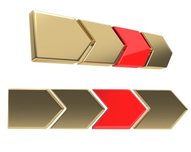 Altın chevron ok grafiği