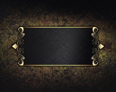 eski aşınmış dokulu altın siyah tabela ve trim