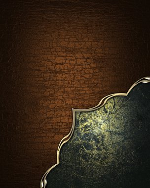 Altın desenli kahverengi ve koyu arka plan