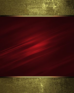 Altın kenarları kırmızı doku. tasarım şablonu.