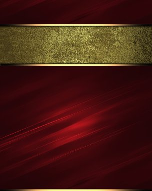 Kırmızı doku c altın tabela. tasarım şablonu.