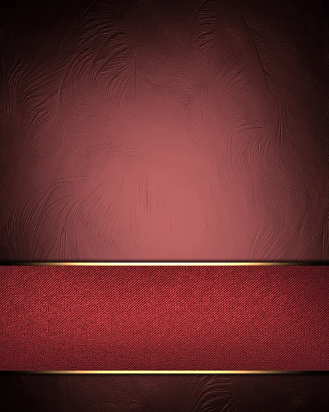 Fondo rosso con elegante striscia rossa per il testo . — Foto Stock