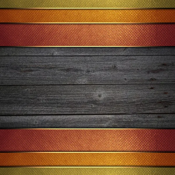 木製の背景は、テキストの赤い縞。ビンテージ ポスター — ストック写真