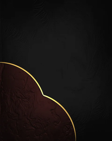 Елегантний чорний фон з червоним кутом. Елемент дизайну. шаблон Дизайн Золотий Антикваріат Урожай Текстура Фон — стокове фото