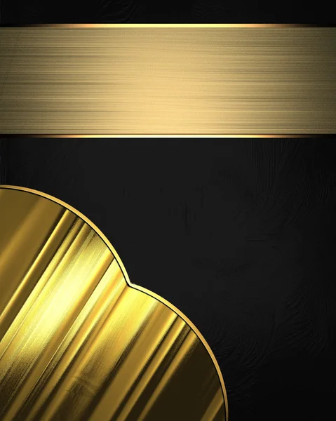 Eleganter schwarzer Hintergrund mit goldener Ecke. Gestaltungselement. Vorlage designgolden antike Vintage Textur Hintergrund — Stockfoto