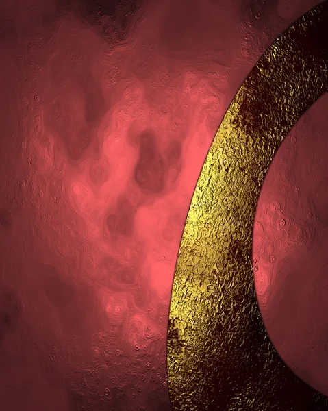 Parlak kırmızı arka plan ile soyut öğe altın scrapes — Stok fotoğraf