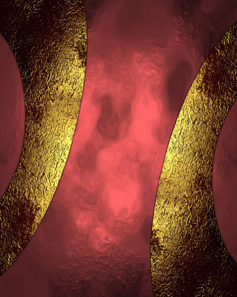Bright red background with gold edge. Design template