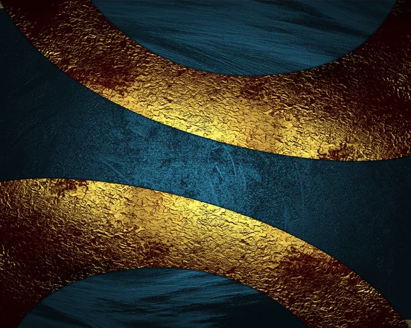 Fondo blu con nastri rossi e dorati. Modello di progettazione — Foto Stock