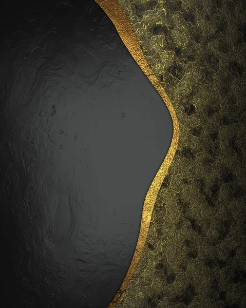 Dark background with gold edge — Stock Photo, Image