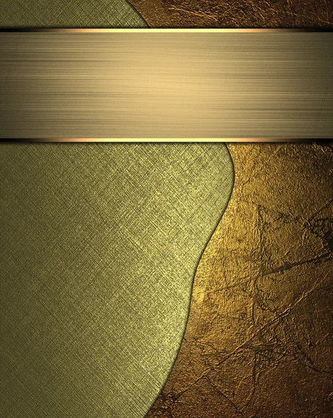 Gul bakgrund med gyllene kant och ett tecken. — Stockfoto