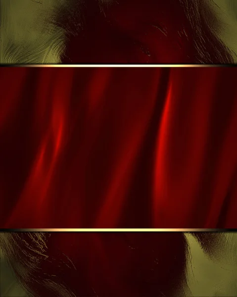 Fondo rosso con nastro ondulato rosso per un'iscrizione — Foto Stock