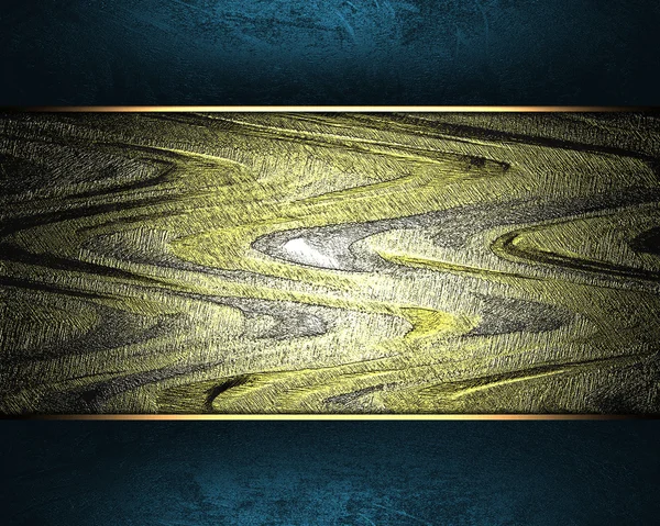 Wave gyllene bakgrund med blå kanter. formgivningsmall — Stockfoto