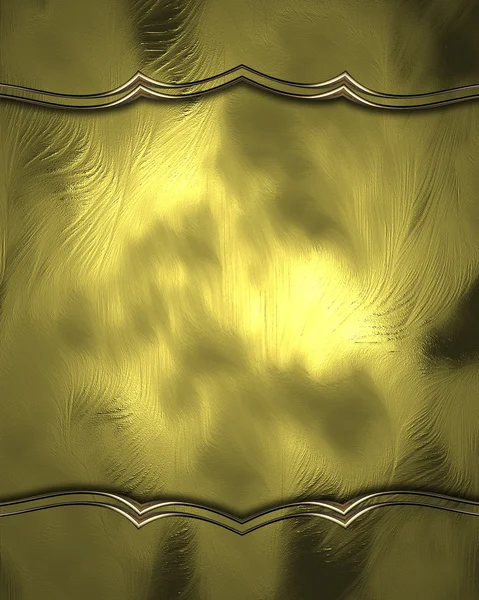 ゴールド エッジとゴールド トリムとゴールドの背景に抽象的デザイン テンプレート — ストック写真