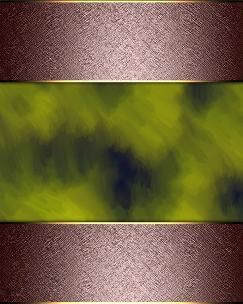 Mörkgrön bakgrund med en brun rand — Stockfoto