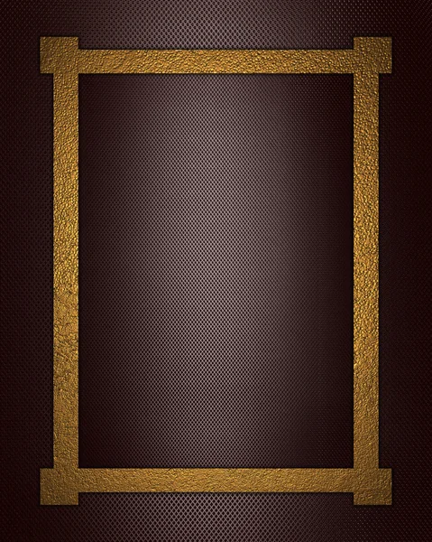 Brown background with gold frame. — Stock Photo, Image