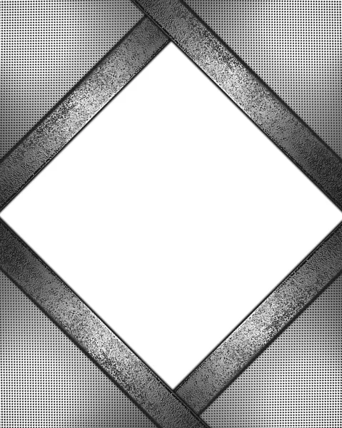 金属の角を持つ白い背景。テンプレートのデザイン. — ストック写真